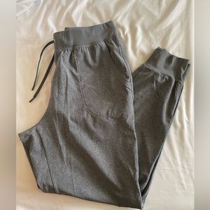 Heathered light grey joggers